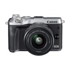 Canon EOS M6 Mirrorless Single Kit with EF-M 15-45mm ST Lens (Silver) - Refurbished