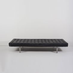 Mies van der Rohe Barcelona Leather Bench 