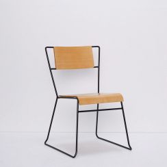 Timber and Metal Chair Modern Style
