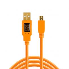 Tetherpro USB 2 Male to Mini-B 5 Pin, 4.6m , Hi-Vis