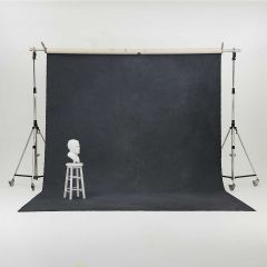 Oliphant 3.65 x 6.70m Canvas Backdrop - Stormy Grey