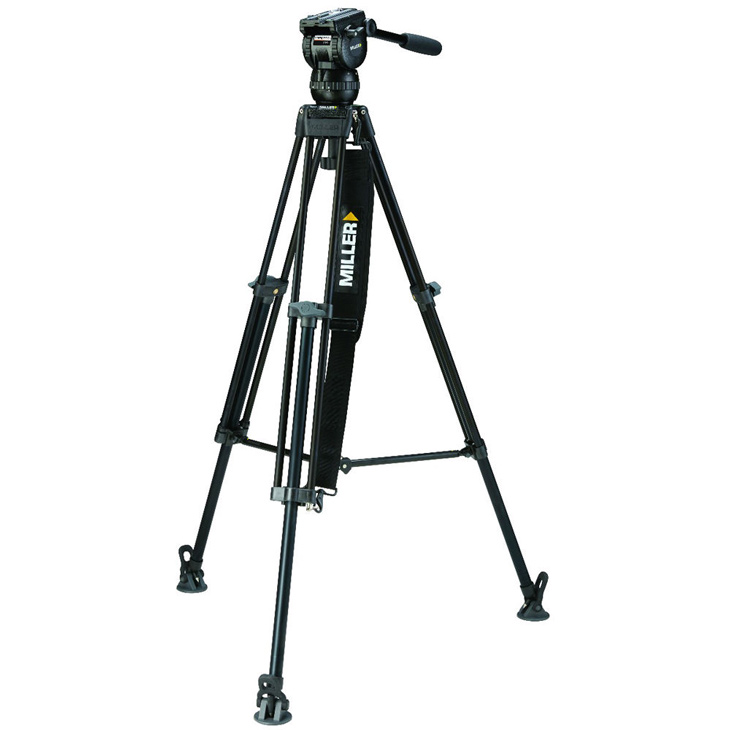 Miller CX6 tripod with toggle 2-Stage AG spreader for shooting still photography.