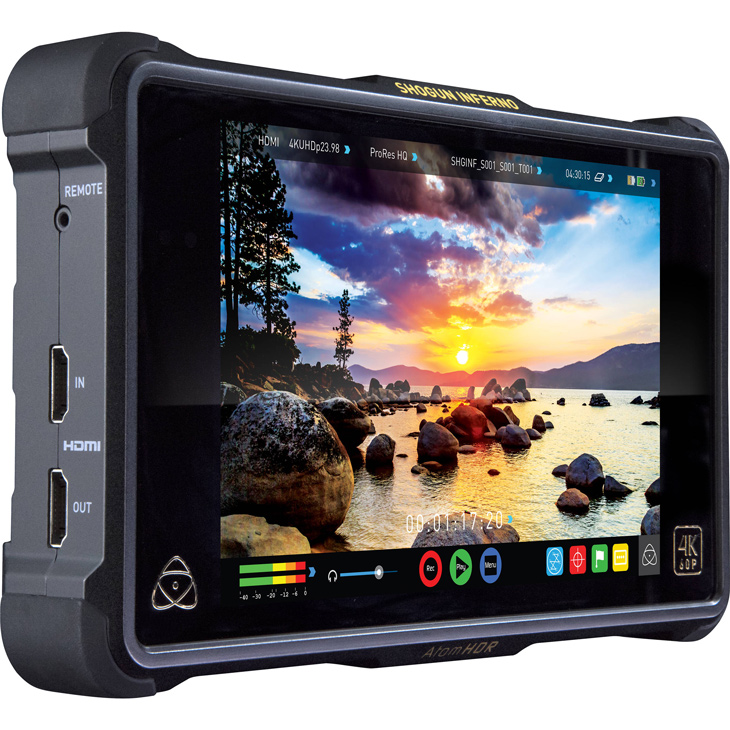 The Atomos Shogun Inferno, a portable recording HDR monitor for cinema and motion. 