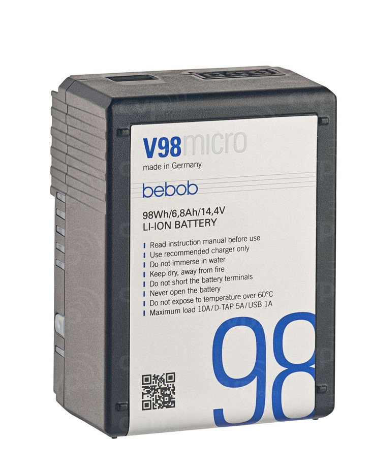 Bebob V98Micro V-Lock Batteries durable, micro V Mount Li-Ion Battery 14.4V/98Wh.