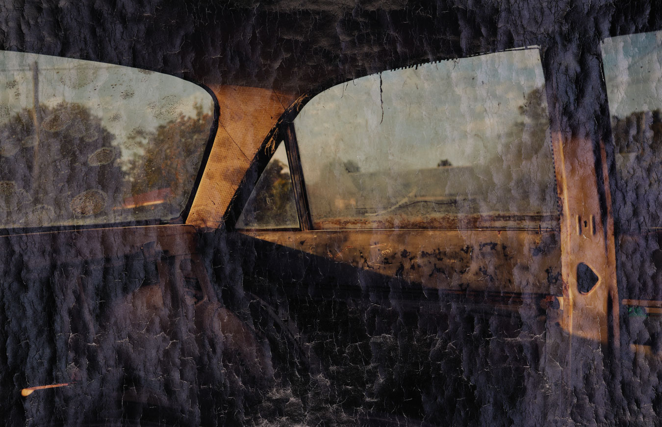 warm-toned-image-of-car-interior-with-crumpled-surface