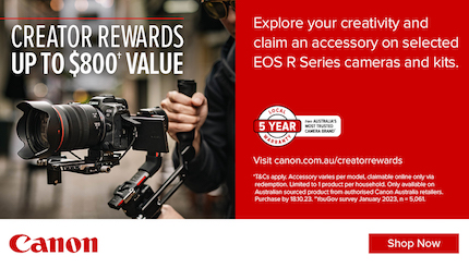 Explore your creativity and claim an accessory on selected EOS R Series camera and kits